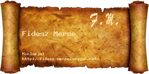 Fidesz Merse névjegykártya
